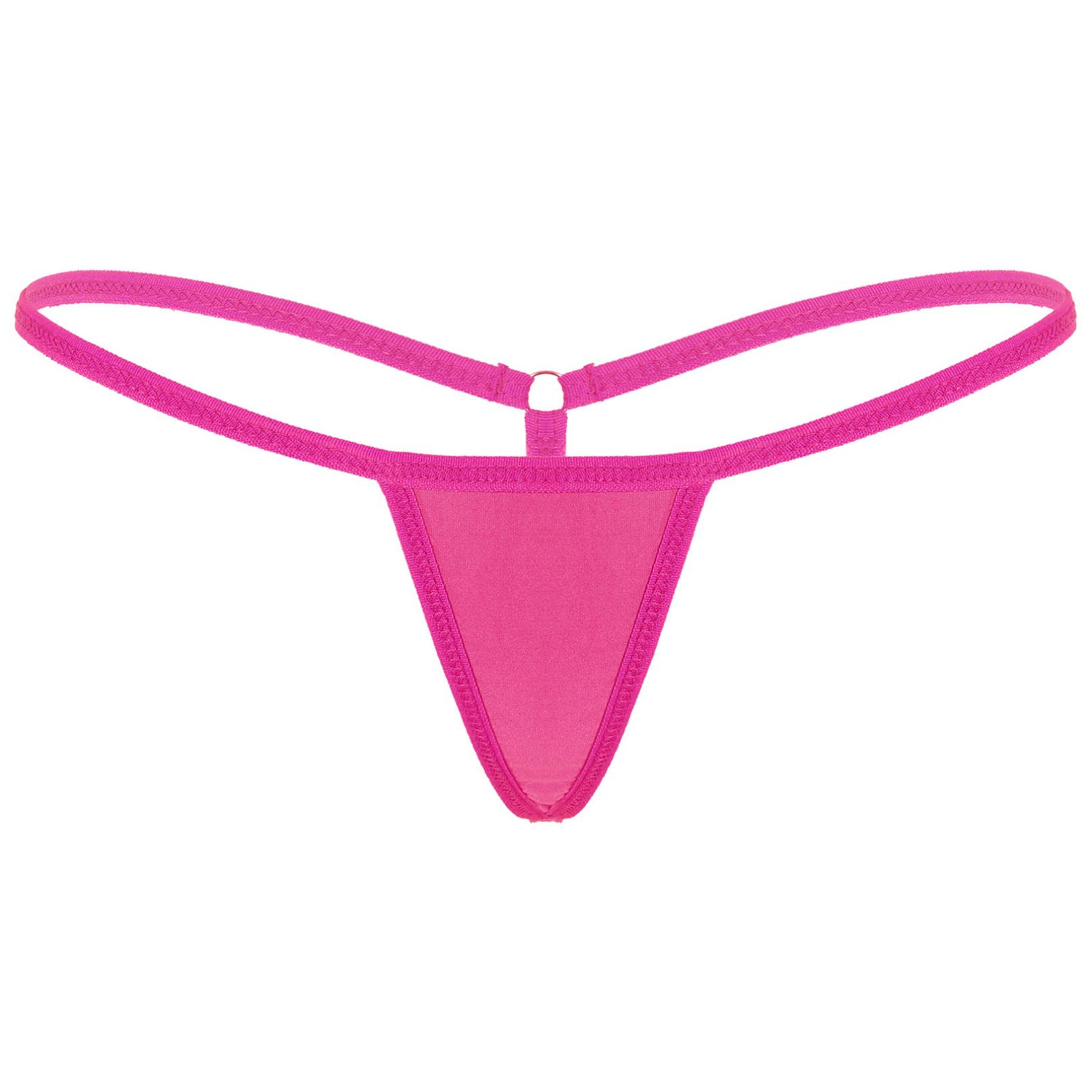 

Жіночі мікротруси з низькою посадкою, стрейч-білизна, плавання, бікіні One Size гарячі рожевого кольору