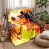 Flaming Football Theme blanket Lightweight Warm Flannel Blanket Decorative Throw Blanket for Home Decoration