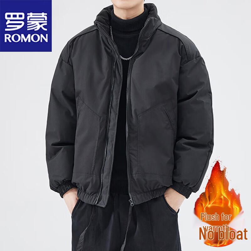 ROMON Men's Winter Stand-Collar Padded Jacket
