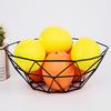 Geometric Fruit Vegetable Wire Basket Metal Bowl Kitchen Storage Desktop Display