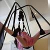 Houpačka + stojan Sex Nábytek 1,97*1,66M 16,5KG Nerezová ocel Pevná pro více pohlaví Polička na houpačku SM BDSM