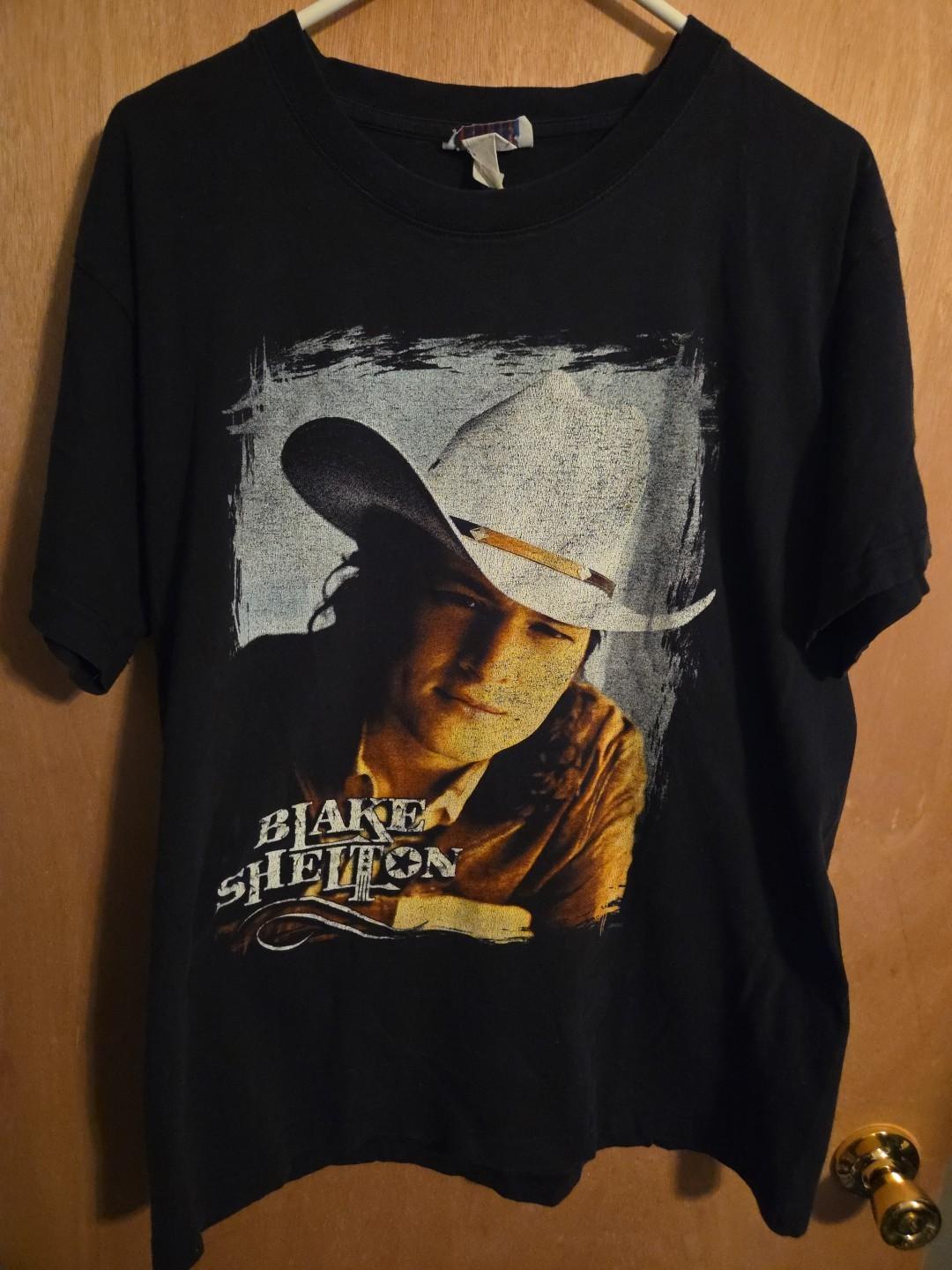 Blake Shelton 2001 Tour Shirt Size Large Unisex T-Shirt XXL