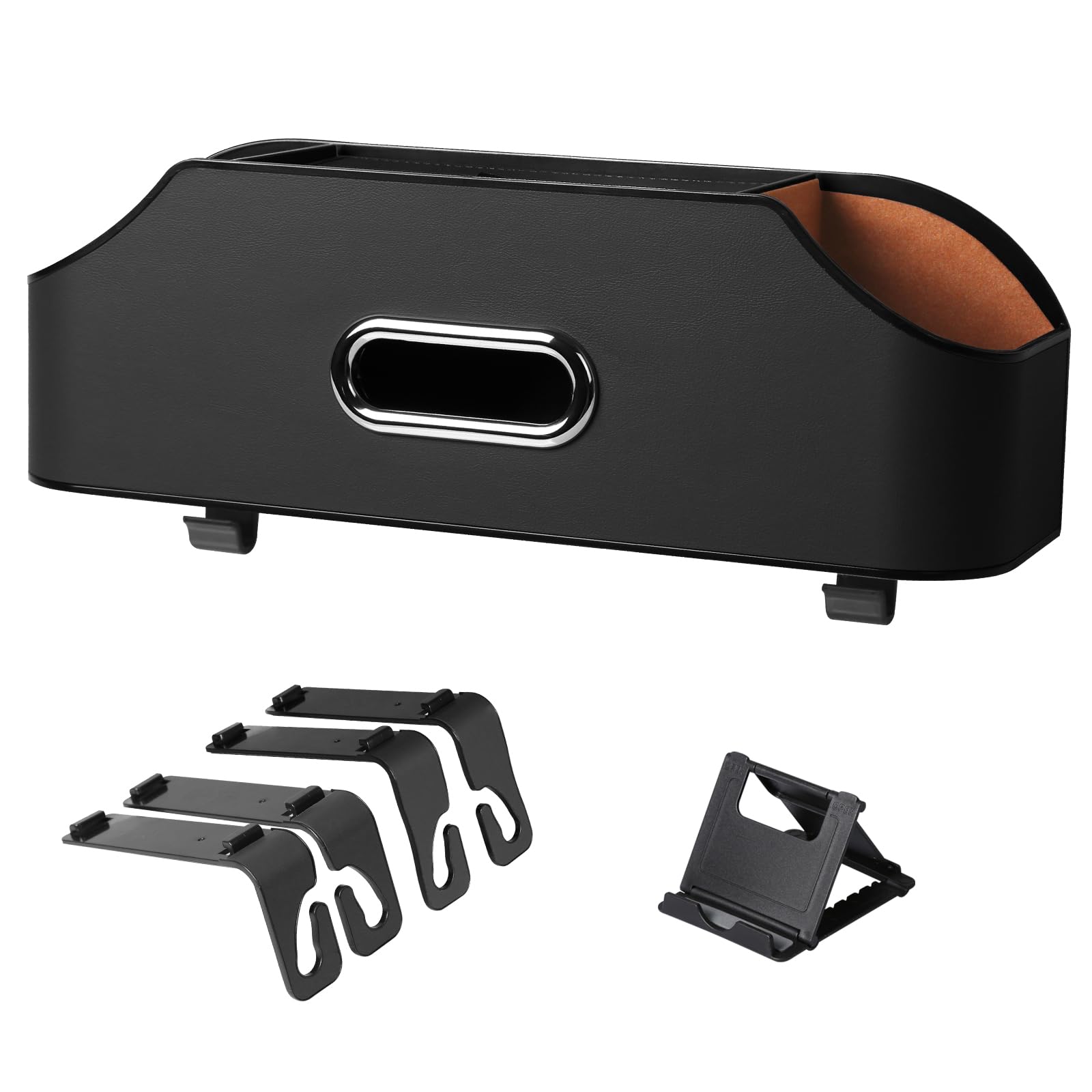 

KONGZEE Органайзер на спинку сиденья автомобиля, Подстаканник, Многофункциональный ящик для хранения в автомобиль, Включает держатель для салфеток Car rear seat organizer чёрный