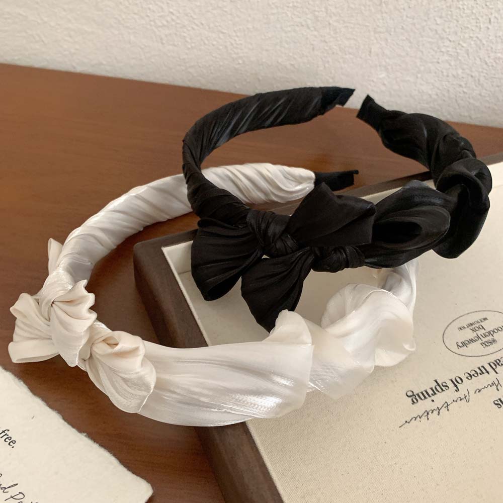 

Bowknot Bowknot Hair Hoop Hair Accessories Satin Bow Hairband Sweet Satin Bow Headband Women/Girls белый