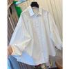 2026 Spring/Autumn Chic Pleated Loose Lantern Sleeve Slimming Top for Women