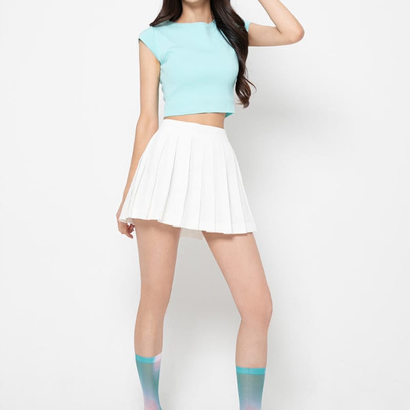 Romantic tiger Jelly bean mint crew stockings