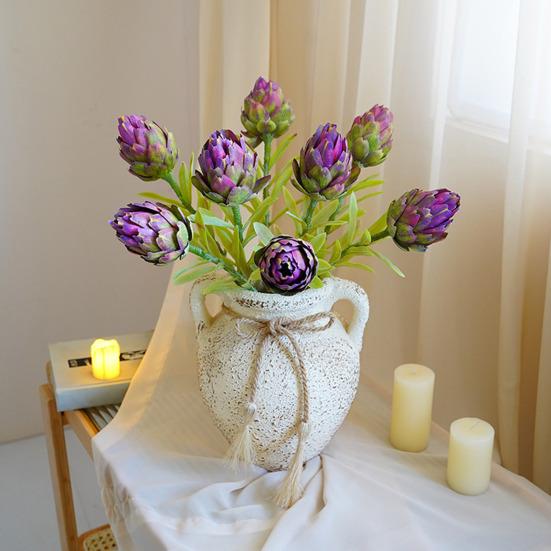 Artificial Artichokes Realistic Fake Protea Cynaroides Home Wedding Party Table Centerpiece Floral Arrangement Indoor Outdoor Faux Flower Decoration