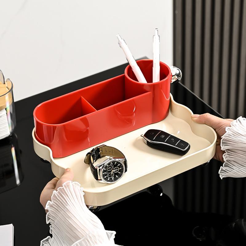 Multi - Function Cosmetic Organizer: Desktop Storage for Makeup, Skincare, Lipsticks & Brushes, Ideal for Vanity & Entryway