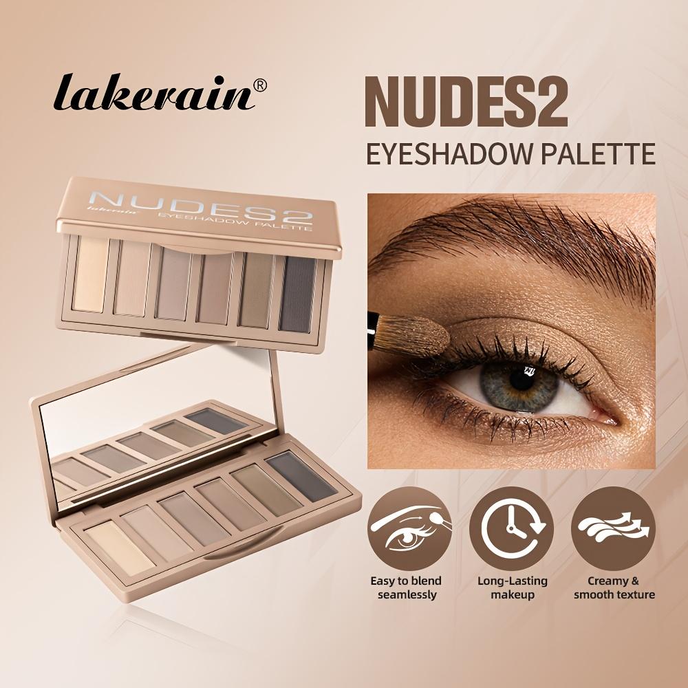 Paleta de Sombras de Ojos Nude con Acabado Mate de 6 Colores, Altamente Pigmentada, Larga Duración, Maquillaje Natural para el Día a Smokey Eye