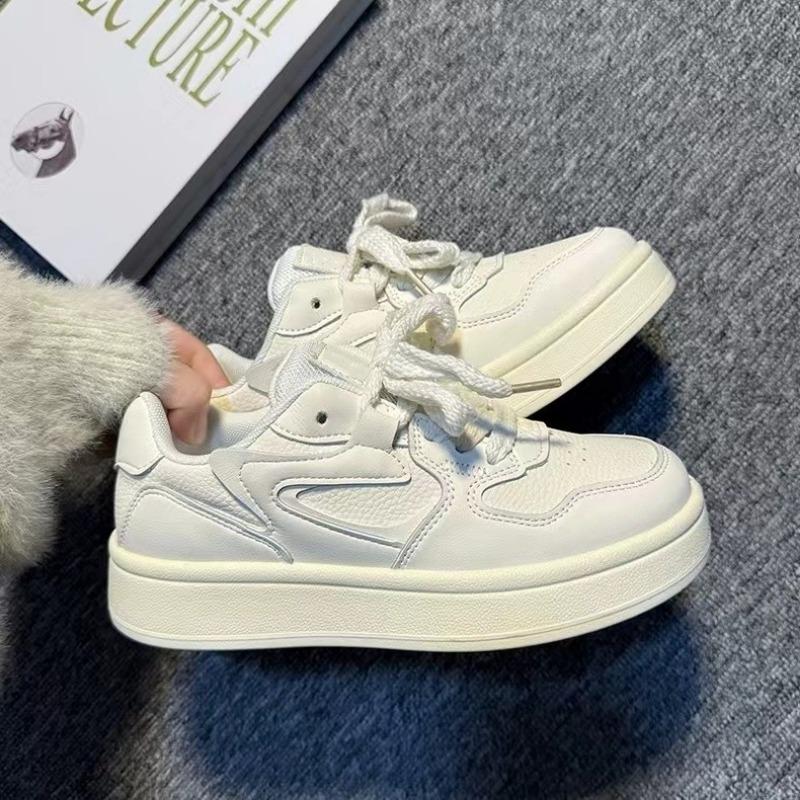 Fashion 2025 Hot Sale Ladies Shoes Front Lace-up Women's Vulcanize Shoes Fashion Sewing New Solid Classic Comfortable Versatile Sneakers