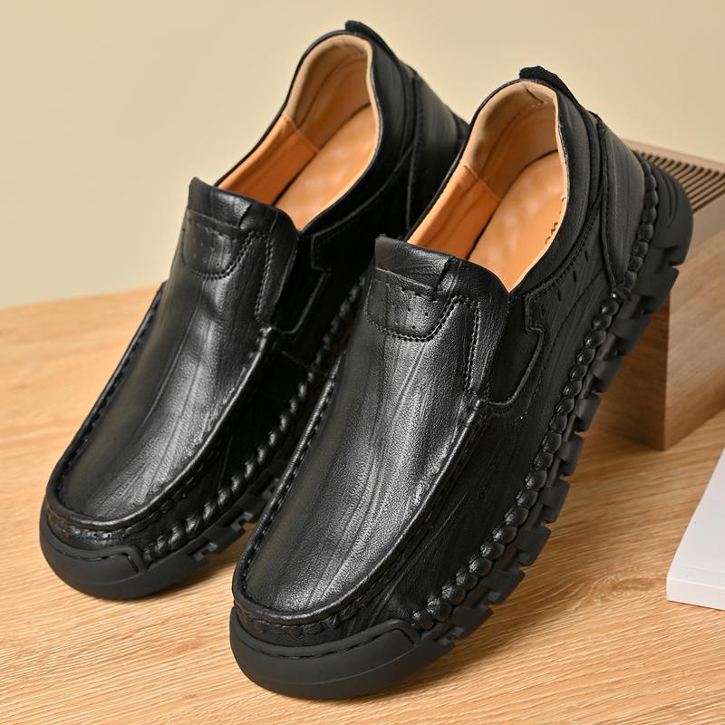 Men's Hand-stitched Leather Shoes Outdoor Casual Sneakers Large Size 39-46