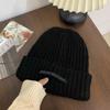 Women's Winter Knitted Long Bucket Hat Bucket Hat with Bone