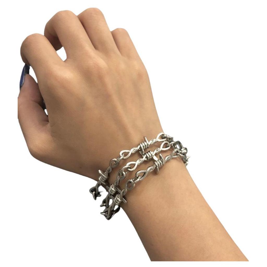 Retro Punk Zinc Alloy Figure 8 Thorn Pendant for DIY Jewelry Necklace & Earrings