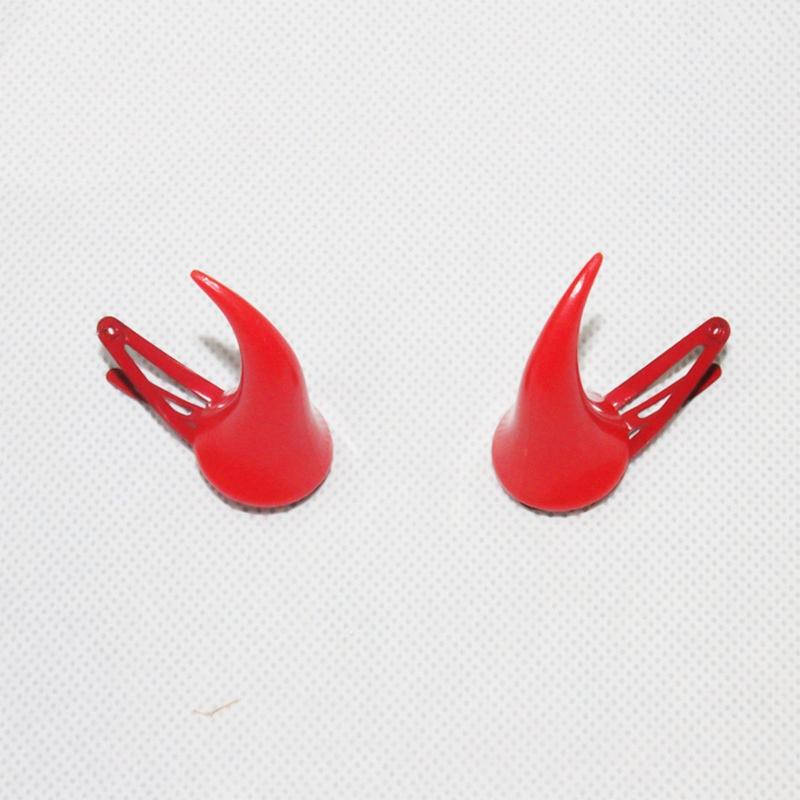 Cartoon Ox Horn Shape Lolita Hair Clip Headwear Anime Cosplay Party Costume Prop