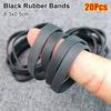 20 ks 6,3x0,5 cm Gumový kroužek Černá gumička Nový gumový úvazek Kancelář Domov Obalový materiál