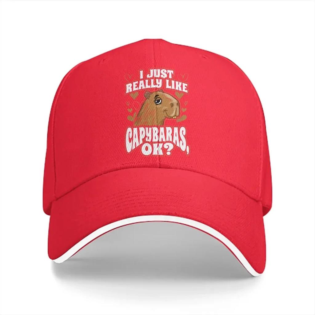 I Just Really Like Capybaras Baseball Cap Men Hats Women Visor Protection Snapback Capybara Animal Caps