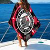 Sport Club Football Crest Printed Beach Towel, Super Soft Microfiber, Perfect Gift Birthday, for Pool, Beach, Travel, for family and friends