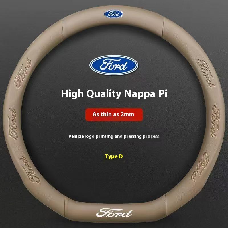 Car 3D Embossing Carbon Fiber Steering Wheel Cover Ford Mondeo F150 Fusion Mustang EXPLORER ESCAPE EDGE Fiesta Focus Kuga Ranger