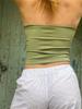Women Cropped Tube Tops Strapless Off Shoulder Backless Short Tank Summer Party Club Striped/Solid Mini Vest New