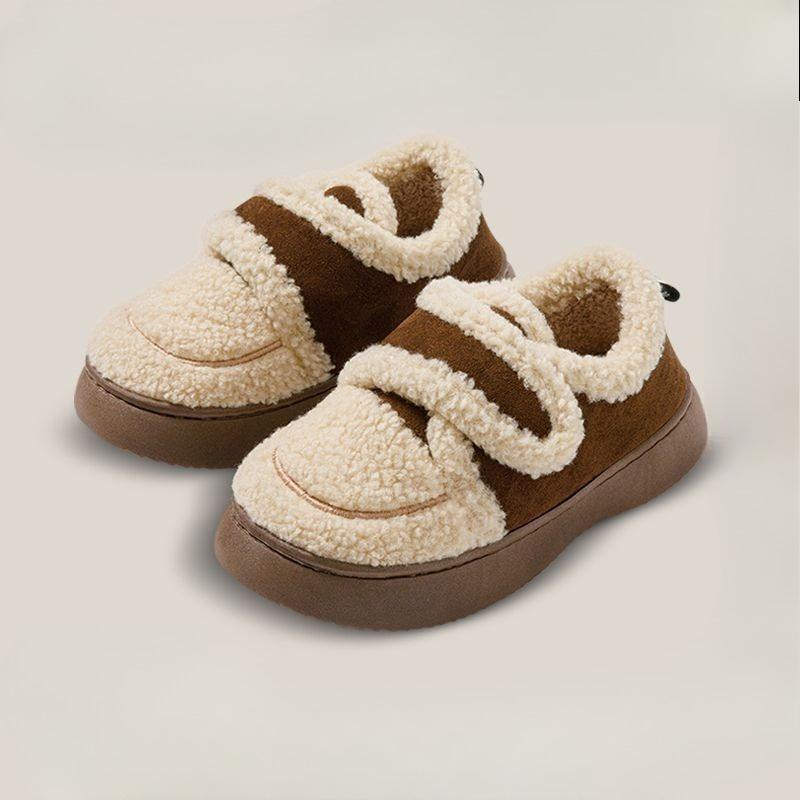 New Style of Slippers, Thick-soled, Anti-slip, Warm and Fleece Padded Cotton Shoes for Women