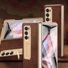 Premium Genuine Leather Case Honor Magic V2 Vs2 Foldable Phone With Built-in Stand Full Coverage Shockproof Slim Back Cover