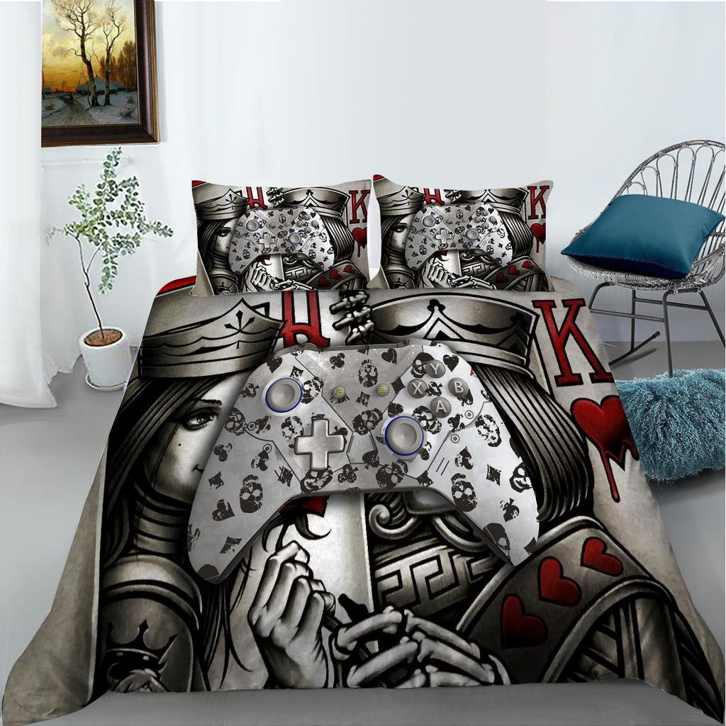 3D tisk Povlečení pro domácnost Jednolůžková postel Plná velikost Ložnice Módní povlak na polštář a přikrývka Ložnice Pohodlné ložní prádlo