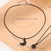 Magnetic Sun & Moon Projection Pendant Necklaces for Couples - 2pcs Set, 'I Love You' In 100 Languages, Perfect Valentine's Gift