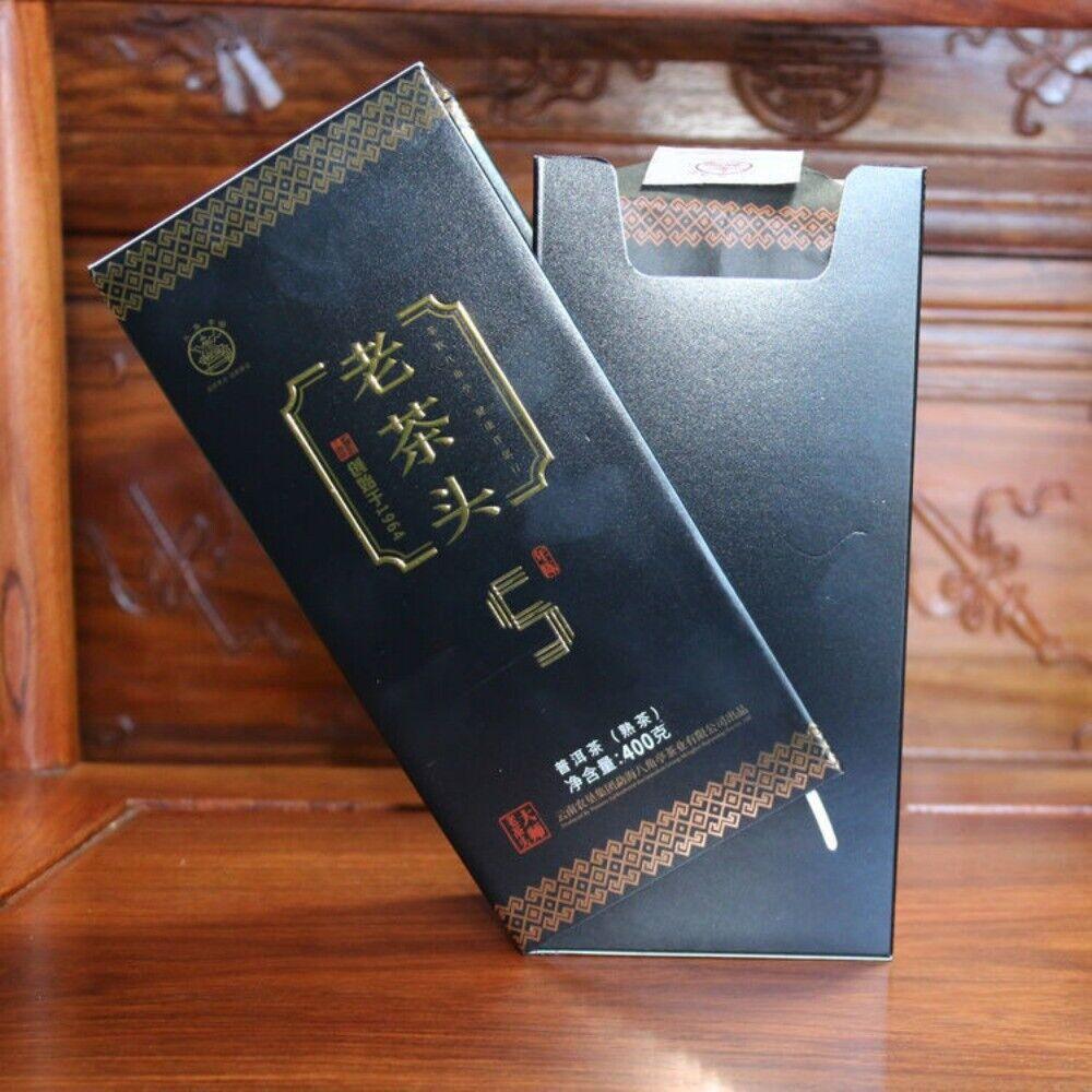 LAO CHA TOU * 2022 Ba Jiao Ting Gammalt Tehuvud 5 År Gammalt Puer Te 400g Mogen Cha