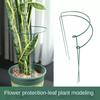 4pcs Metal Plant Support Stakes Flower Pot Stand Flower Ring Climbing Vines Support Half Round Durable