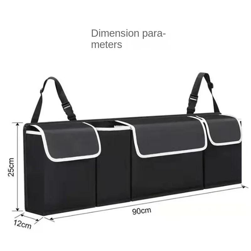 Car Trunk Organizer for SUV Backseat Hanging Organizer for SUV Truck MPV Upgrade Back Seat Storage Bags with 4 Pockets 39*14inch