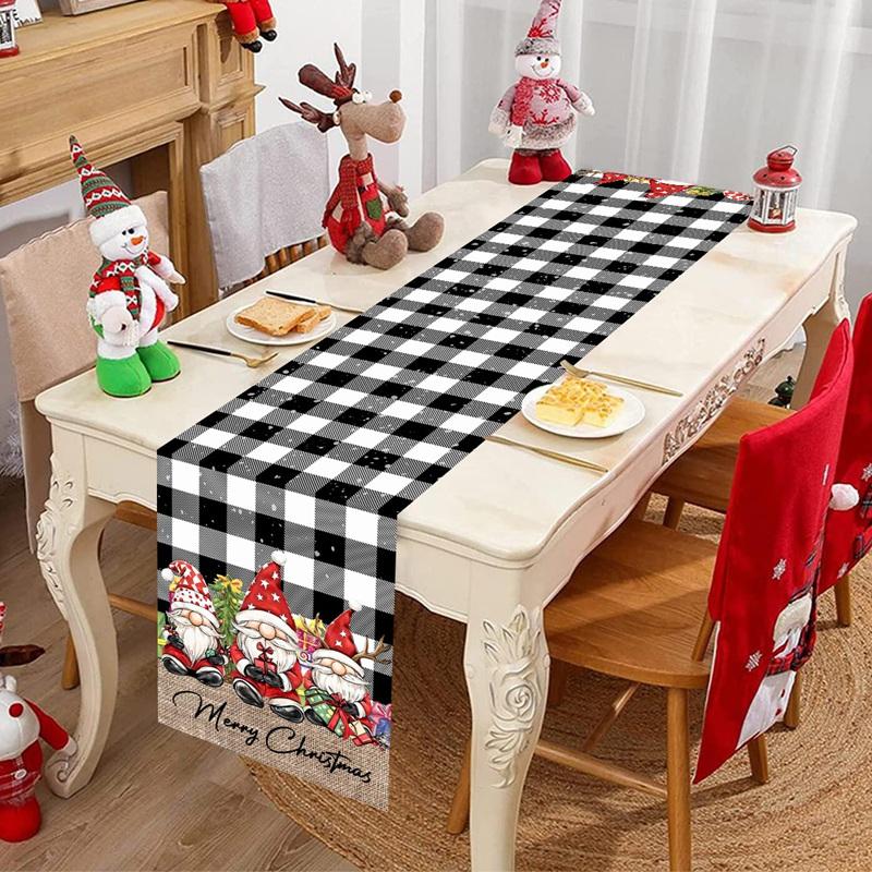 Christmas Tree Table Runner Merry Christmas Decorations for Home Xmas Party Decor 2026 Navidad Notal Noel Ornament New Year 2026