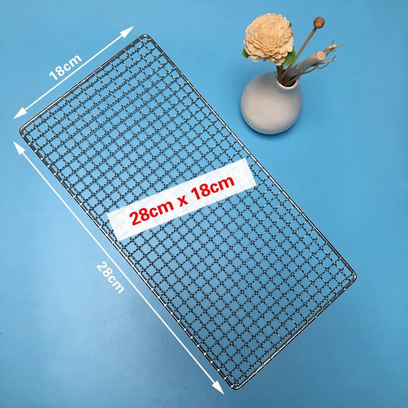 304 Edelstahlnetz BBQ-Grill Antihaft-Grillmatte Gitter rechteckig BBQ-Grill Grillnetz Grillnetz Grillwerkzeuge-B