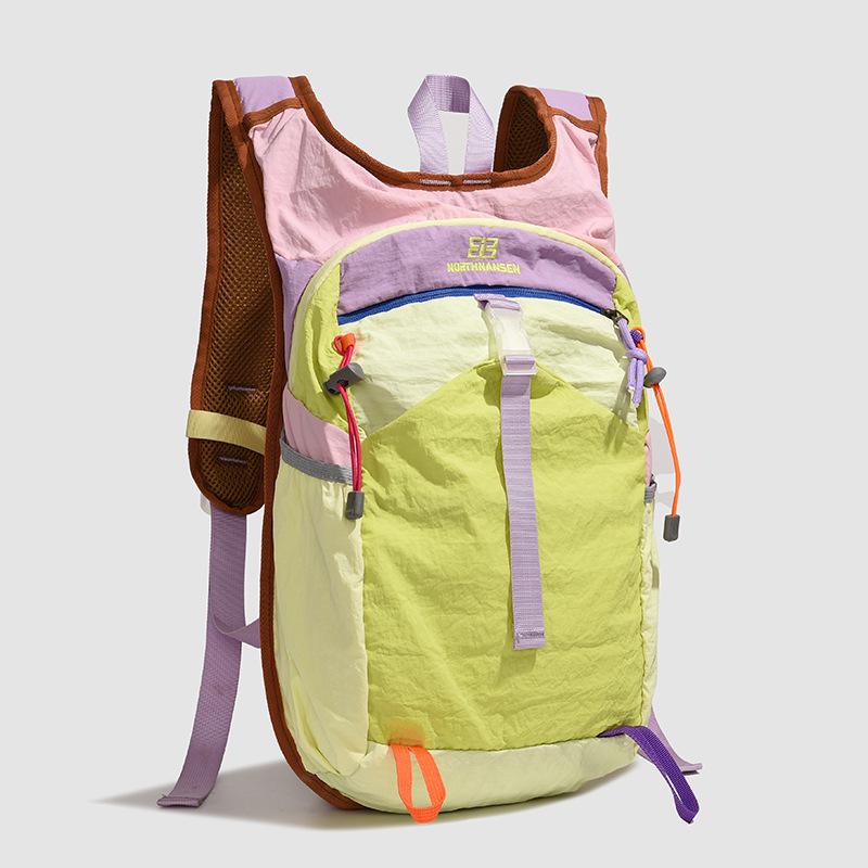 

Унисекс Повседневный рюкзак с цветными блоками для путешествий и спорта 15L