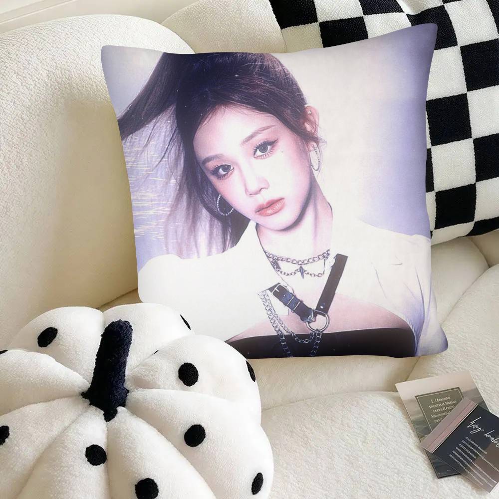 KPOP BabyMonster Band Pillow Case Fashion Square Pillowcase Bedroom Sofa Room Ins Decoration Leisure