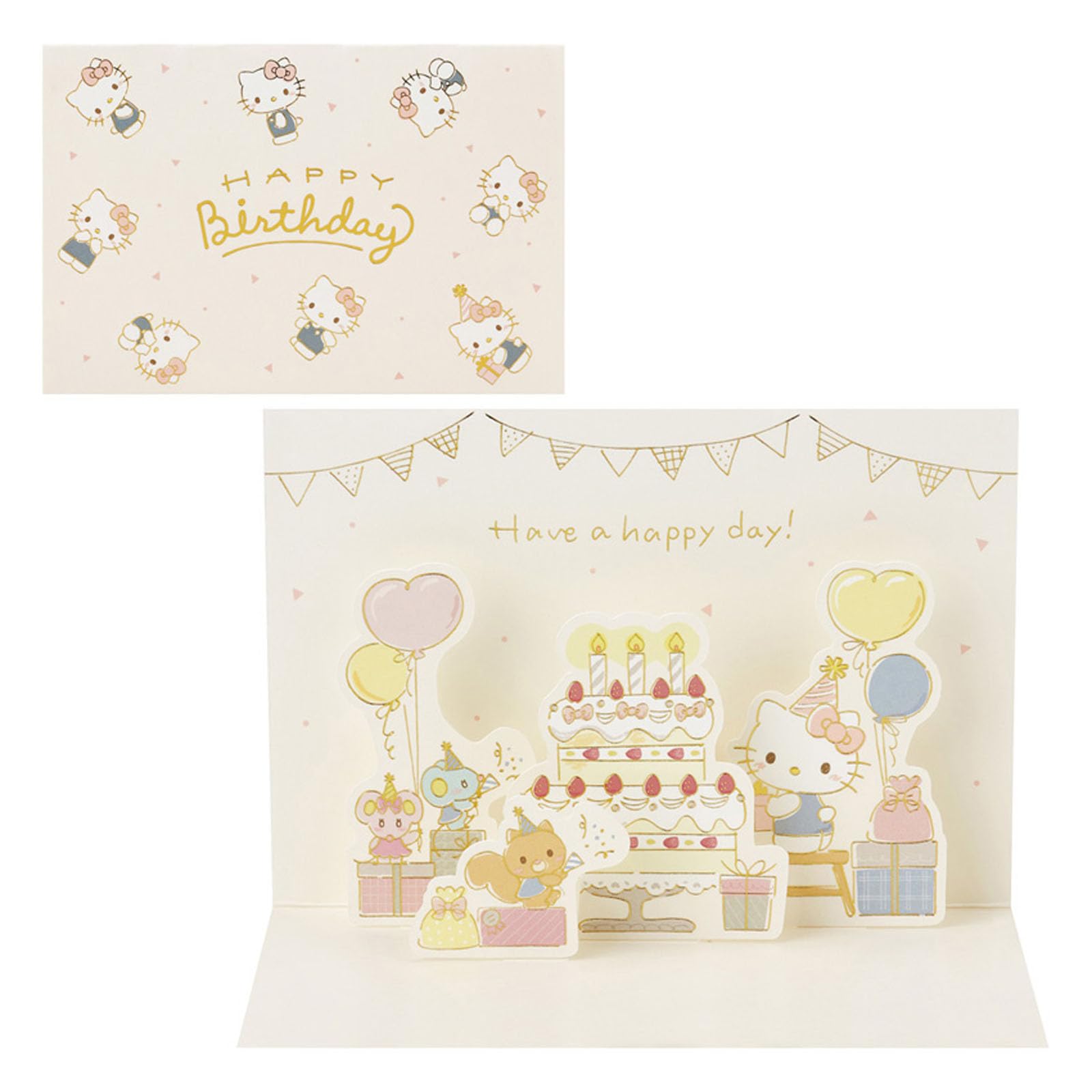 Sanrio Greeting Card Message Card Birthday Celebration Hello Kitty Party 614360 BD259-5 белый