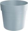 Classic Round Plastic Flowerpot, Light Gray, 23.5 Cm, Grower