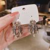 New Arrival Fashion Gold Color Metal Geometry Multi-layer Circle Dangle Earrings for Women Charm Design Korean Jewelry Accessory