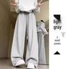 Women's 2024 Winter Fleece-Lined American Style Sweatpants - Slimming Loose Fit, Straight & Wide Leg Joggers