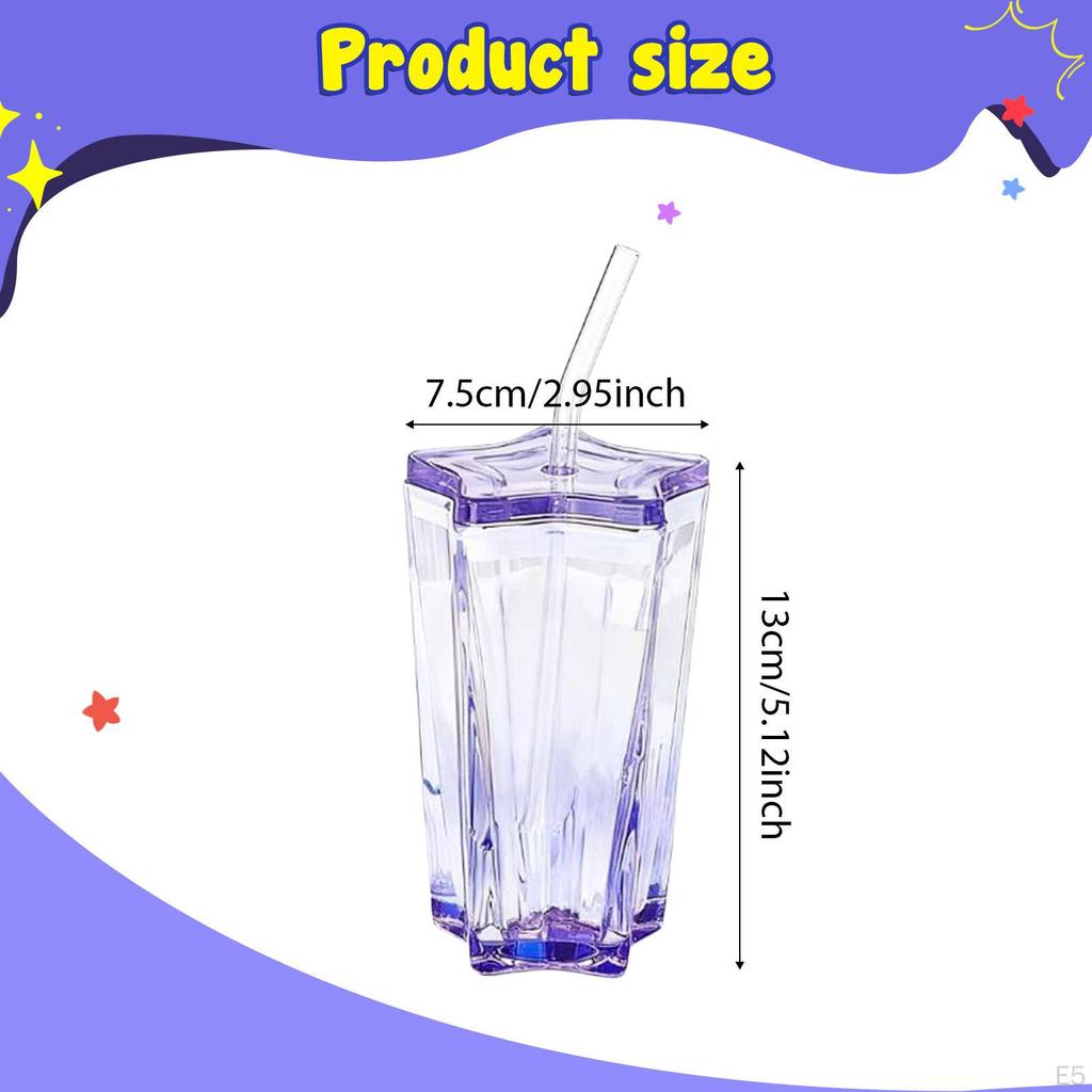 Convenient Glass Cup with Lid, Included, Versatile for Drinking, Easy To Clean, Stylish Design,
