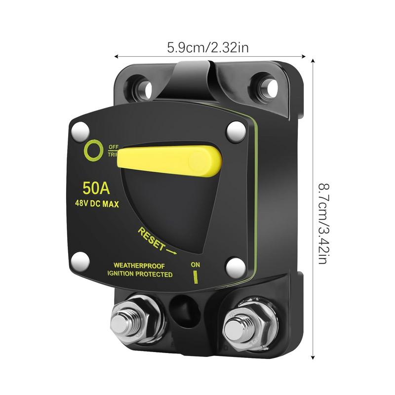 Manual Reset Circuit Breaker Boat Electronics Trolling Motor Quick Connect Automotive Circuit Breaker Trolling Motor Connector