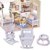 1:12 Doll House Accessories   Furniture     Wooden Horse Stroller Set