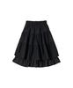 COMONINOZ W Dot Layered Skirt [Black]