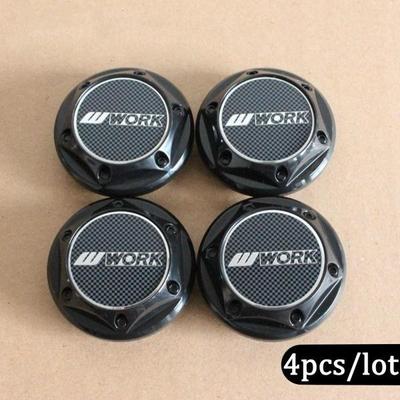 4 adet/grup ÇALIŞMA Yarış Amblemi 64 MM 68 MM Araba Tekerlek Merkezi Hub Modifikasyon için Rozet Aksesuarları Araba Tekerlek Göbeği Kapağı Caps