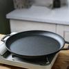 Cast Iron Skillet Pan with Dual Handles Non-Stick BBQ Camping Fry Pan Steak Pork Chicken Cooking Pot Outdoor BBQ Grill