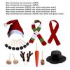 Outdoor Snowman Costume Dress Up Kit Hat Scarf Carrot Nose Activity Toy Gift