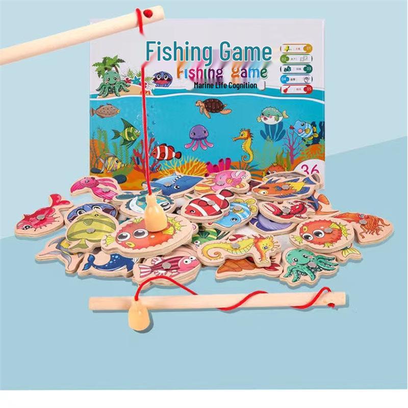 Toddler Educational Magnet Fishing Game for Ages 1-3 Years - Concentration and Thinking Training Toy