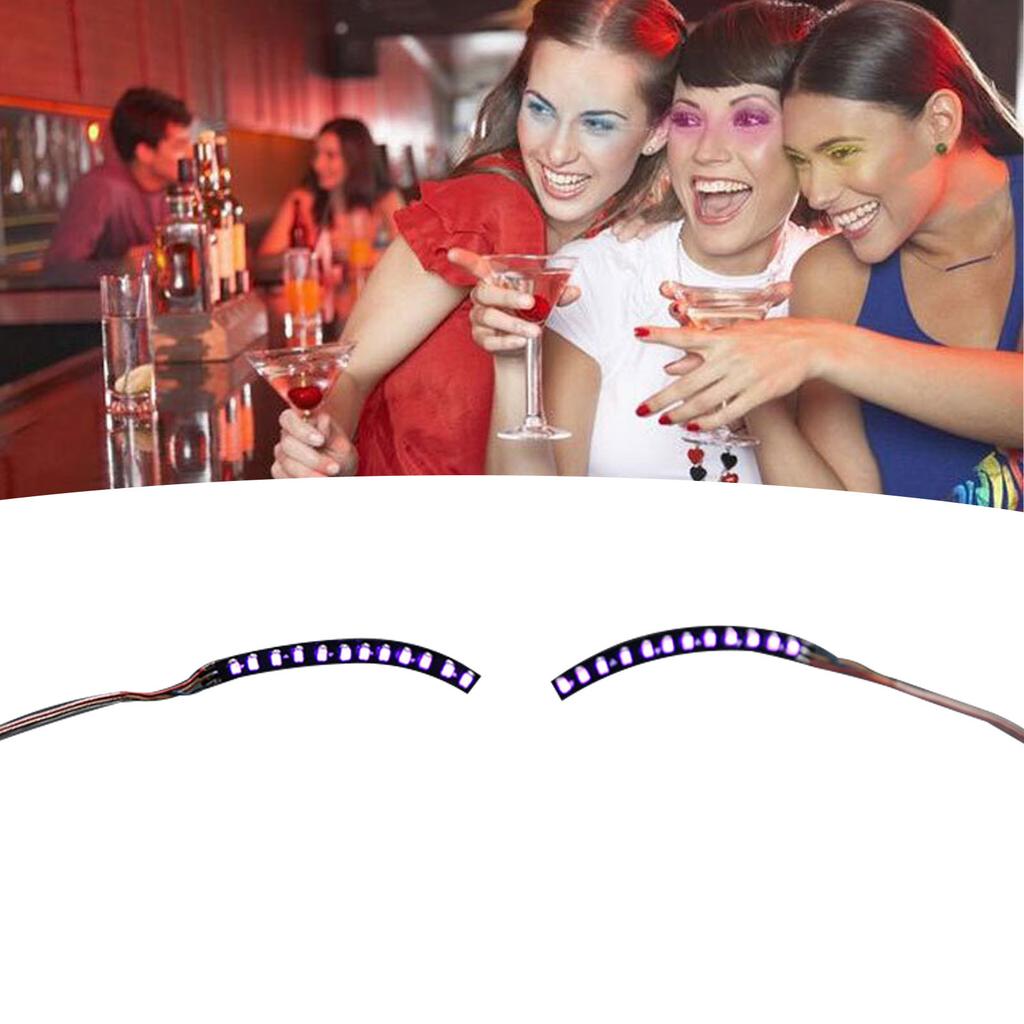 LED False Eyelashes Light Lightweight Stylish Reliable Luminous False Eyelashes Light for Party Bars Nightclubs