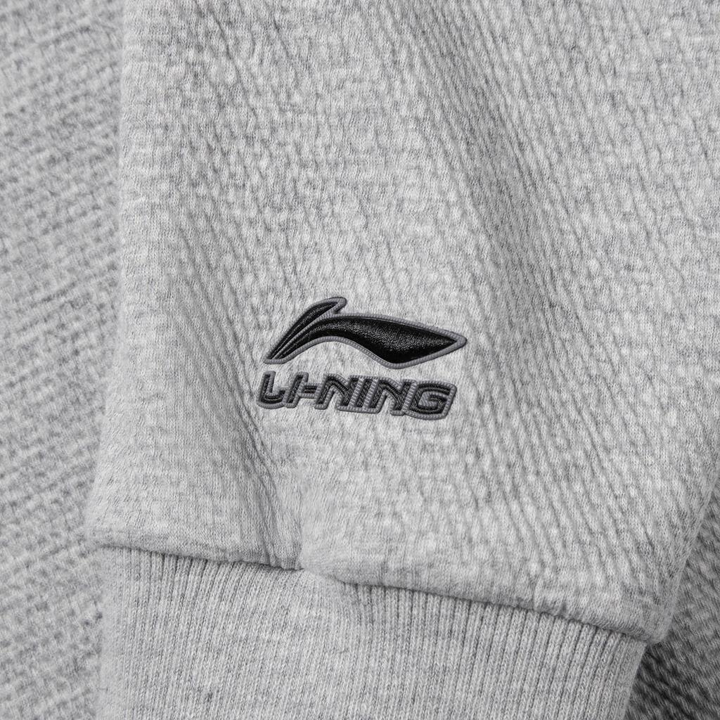 Li Ning Sports Trend Series Loose Fit Couple Sweatshirt With Brand Logo Unisex Sweatshirt AWDVD79-4