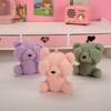 Charming Teddy Bear Plush Keychain Delightful Short Plush Mini Stuffed Animal