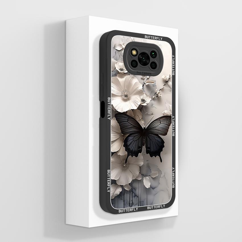 Phone Case For Xiaomi Poco X3 X5 X6 X7 C40 C50 C51 C55 C71 C75 Cute Cat Soft Covers Lens Protection Liquid Silicone Anti Slip Shell For Xiaomi Housing